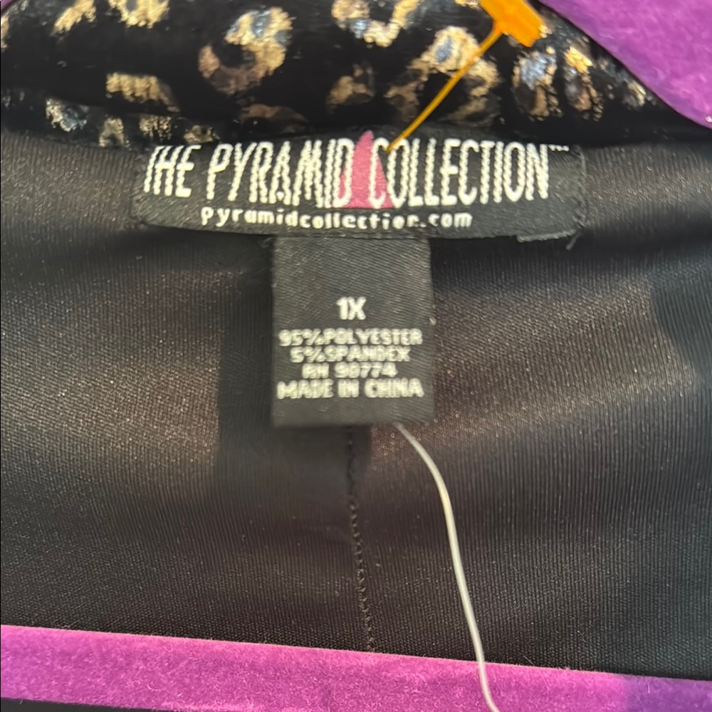 Leopard Print Cape Jacket 1X - Picture 3 of 4